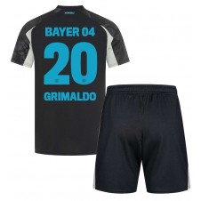 Bayer Leverkusen Alejandro Grimaldo #20 Tredjeställ Barn 2024-25 Korta ärmar (+ Korta byxor)